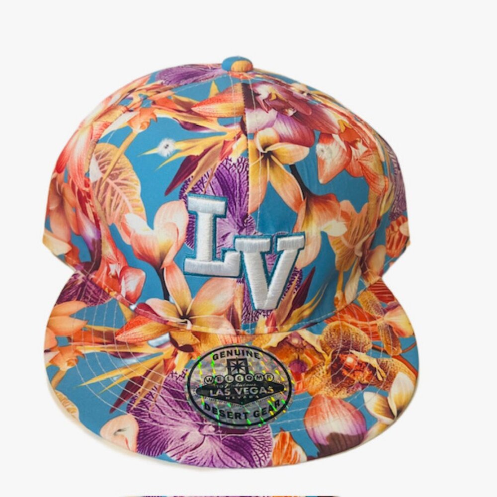 Las Vegas hat Cap Desert Gear Hawaiian Tiki Aloha Snapback SNC Strip Flower tag